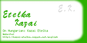 etelka kazai business card